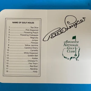 Bernhard Langer Masters Champions Golf Score Card Beckett BAS Authenticated
