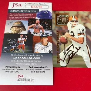 Vinny Testaverde Browns 1996 Playoff Prime Card Signed Auto JSA COA
