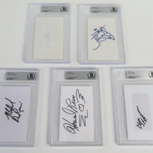 Ann & Nancy Wilson HEART Signed Autograph Auto Set by 5 Members Slab JSA BAS
