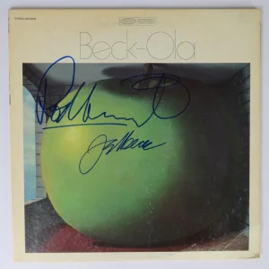 THE JEFF BECK GROUP & ROD STEWART Signed Autograph "Beck-Ola" Album Vinyl LP JSA