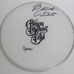 Butch Trucks & Jaimoe ALLMAN BROTHERS Signed Auto 13" Drumhead Drum Head JSA
