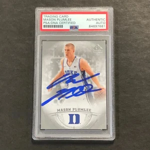 2013-14 SPA Basketball #34 Mason Plumlee Signed Card AUTO PSA Slabbed Duke