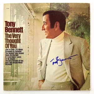 Tony Bennett Signed Autograph Album Vinyl Record The Very Thought of You Beckett

