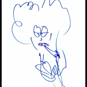 Stefan Lessard Dave Matthews Band Signed Autograph 8x11 Original Art Sketch JSA
