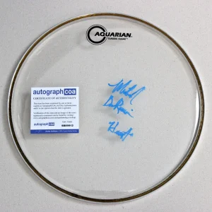 Michael DeRosier of HEART (Band) Signed 10" Drum Head w/ Heart Insc ACOA
