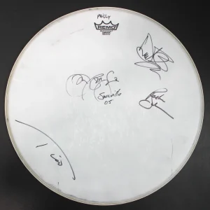 Bon Jovi Autographed 2005 PA Tour Used Drum Head Jon, Tico, Richie, David ACOA
