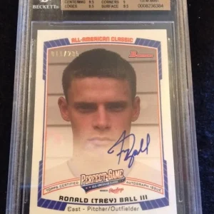 1-2012 BOWMAN PERFECT-GAME AUTO TREY BALL RED SOX 11/235 Bgs 9.5 Auto 10
