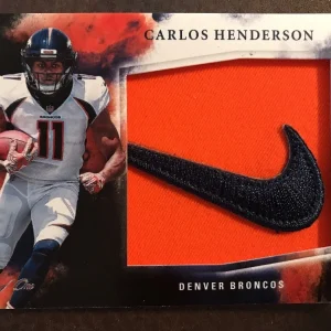 2017 Origins Football Carlos Henderson 1/1Jumbo NIKE LOGO Broncos 1/1 Wow
