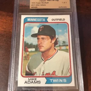 1974 TOPPS baseball VAULT FILE COPY 1/1 MIKE ADAMS #573 Twins BVG

