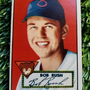 1952 Topps Baseball Card #153 BOB RUSH RED BACK BEAUTIFUL COLOR SEE PICS
