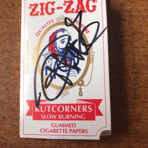 Tommy Chong SIGNED Zig Zag Cigarette Rolling Papers Signed JSA Coa
