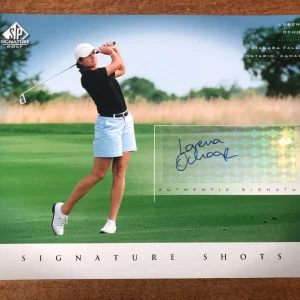 2004 UD SP SIGNATURE SHOTS 8"×10" AUTOGRAPH GOLF CARD #LO LORENA OCHOA AUTO
