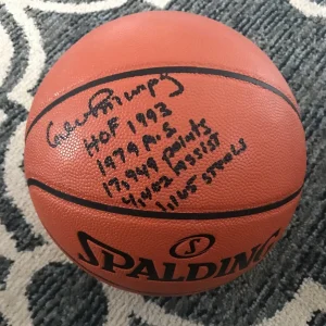 Calvin Murphy Signed NBA Spalding Basketball Rockets PSA COA INSCRIPTIONS WOW