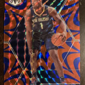 ZION WILLIAMSON 2019-20 Mosaic Red Blue Reactive Prizm Rookie SP Pelicans RC
