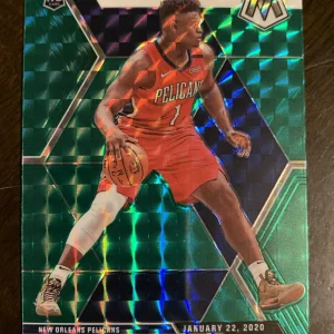 ZION WILLIAMSON GREEN MOSAIC PRIZM SP NBA DEBUT RC 2019-20 PANINI MOSAIC #269
