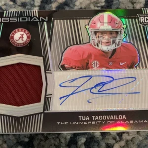 TUA TAGOVAILOA 2020 OBSIDIAN ROOKIE PATCH AUTO # 17/25. MIAMI DOLPHINS
