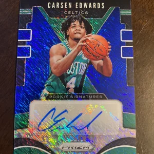 2019-20 Prizm CARSEN EDWARDS Sensational Signatures Blue Shimmer Auto RC
