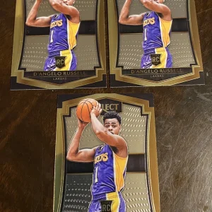 (3) D'angelo Russell 2015-16 Panini Select #162 Rookie Card RC Premier Level Lot
