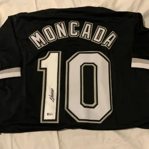 YOAN MONCADA AUTOGRAPHED CUSTOM JERSEY (CHICAGO WHITE SOX) - BECKETT COA!
