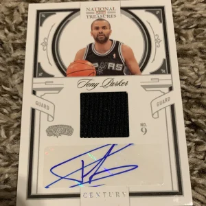 TONY PARKER 2010 National Treasures CENTURY Autograph JERSEY GAME WORN 18/25 SSP
