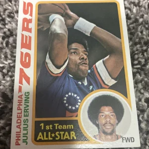 1978-79 Topps Basketball Sports Trading Card Julius Erving #130 NBA ‘76ERS NICE
