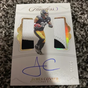 2019 Panini Flawless Football James Conner Dual Patch Auto 15/20
