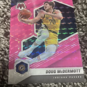 2020-21 NBA Panini Mosaic Pink FLUORESCENT PRIZM – Doug McDermott #/10 card
