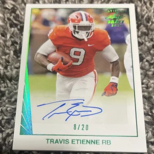 Travis Etienne 2020 Leaf Ultimate Draft #90-TE1 8/20 Rookie Auto
