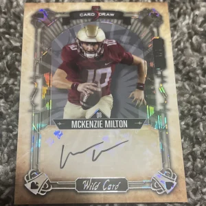 2022 Wild Card 5 Card Draw Mckenzie Milton 1/1 Auto #5CDM-89-FSU/UCF
