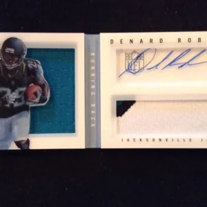2013 DENARD ROBINSON PANINI PLAYBOOK ROOKIE RC AUTO PATCH BOOKLET 9/25 JAGUARS
