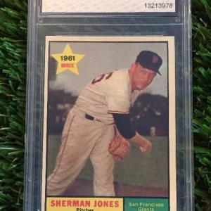 1961 TOPPS BASEBALL #161 SHERMAN JONES FGS 9.5 MINT
