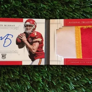 2014-15 National Treasures AARON MURRAY RPA RC Auto Jumbo Patch Book #ED 03/99
