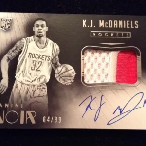 2014-15 Panini Noir KJ k j McDaniels PATCH AUTO RC /99 Autograph
