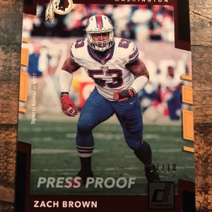2017 Donruss Football Zach Brown Black Press Proof #ED /10 REDSKINS
