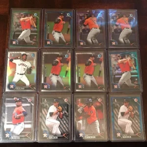 (12) ASTROS 2016 Bowman Chrome Refractor LOT GATTIS KEUCHEL /99 /150 /250
