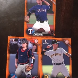 (3) 2016 BOWMAN PAPER BASEBALL ORANGE LOT RAGANS ICE ALEMAIS #ED /25 INVEST
