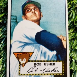 1952 Topps Baseball Card #157 BOB USHER Red Back Chicago Cubs EXMT See Pics
