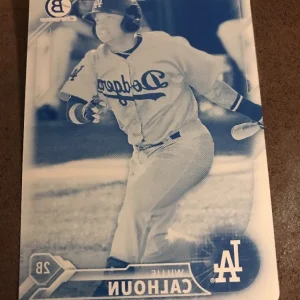 Willie Calhoun 2016 Bowman Chrome CYAN Printing Plate #1/1 Rangers
