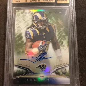 TRE MASON 2014 TOPPS PLATINUM CAMO REFRACTOR ON CARD AUTO RC /10 BGS 10/10

