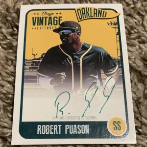 2020 Onyx Vintage Extended Robert Puason Green Ink Auto /50 #EARP Athletics
