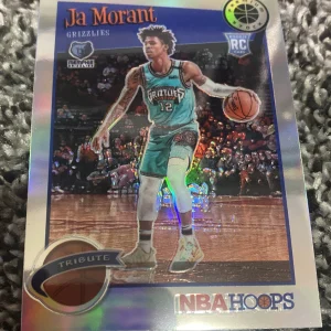 ?2019-20 NBA Hoops Premium Stock Ja Morant Tribute Prizm Silver RC GRIZZLIES 2
