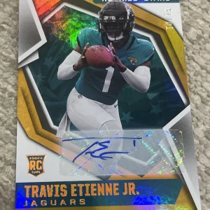 Travis Etienne 2021 Panini Rookies & Stars R&S Gold Foil Autograph Auto RC /75
