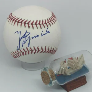 Yadier Alvarez signed Rawlings OML Baseball JSA COA Dodgers Prospect A1218
