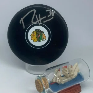 Ryan Hartman signed Blackhawks Logo Hockey Puck JSA COA A1818
