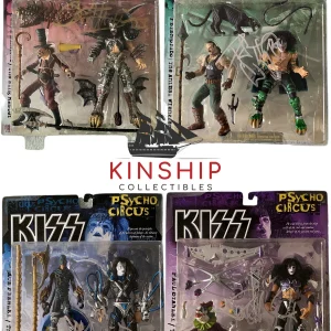 (4) Kiss signed Action Figures JSA LOA Gene Simmons Frehley Criss Stanley Z907
