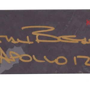 Alan Bean signed Oversized Cut JSA COA Inscribed Auto Moonwalker Bold Z962
