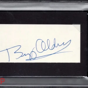 Buzz Aldrin signed Cut PSA DNA Slabbed Auto Apollo 11 Space Astronaut Bold C910