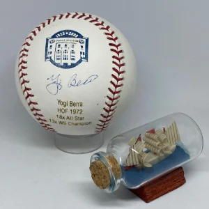 Yogi Berra signed Rawlings Yankee Stadium Logo Baseball JSA Engraved Auto A2459