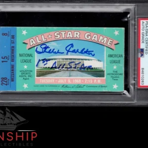Steve Carlton signed 1968 1st All Star Game Ticket PSA DNA Slabbed Auto 10 C951
