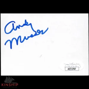 Broadcaster Andy Musser signed Trading Card Stock Cut JSA COA Phillies Z1029